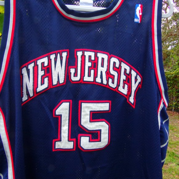 Reebok Authentic NBA New Jersey Nets Vince Carter 15 Jersey Mens SIZE 50 - Picture 3 of 13
